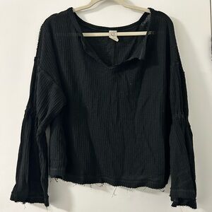 We The Free Black Long Sleeve Top